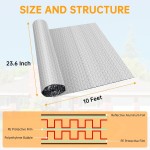 Reflective  Foil Insulation, Double Reflective Bubble Insulation Sheet, Aluminum Foil Bubble Shield, Reflective Window Insulation Radiant Barrier Roll for RV Windows Weatherproofing(23.6''x 10Ft)