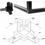 22Pcs 2020 Aluminum Extrusion Connectors 3-Way End Corner Bracket Connector Black T Slot L-Shape Interior Corner Joint Bracket for Aluminum Extrusion Profile Slot Connector Set 6mm with Screws&Wrench