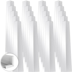 Therwen 20 Pcs 1.18 Inches x 1.77 Inches x 11.5 Inches Aluminum Siding Corners with 60 Pcs 0.79'' Nails Included Siding Building Material Tools